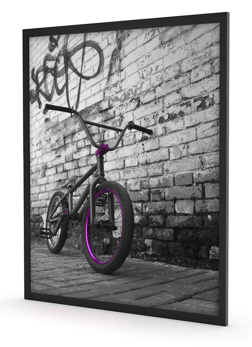 BMX Fahrrad Graffiti, Poster mit Bilderrahmen