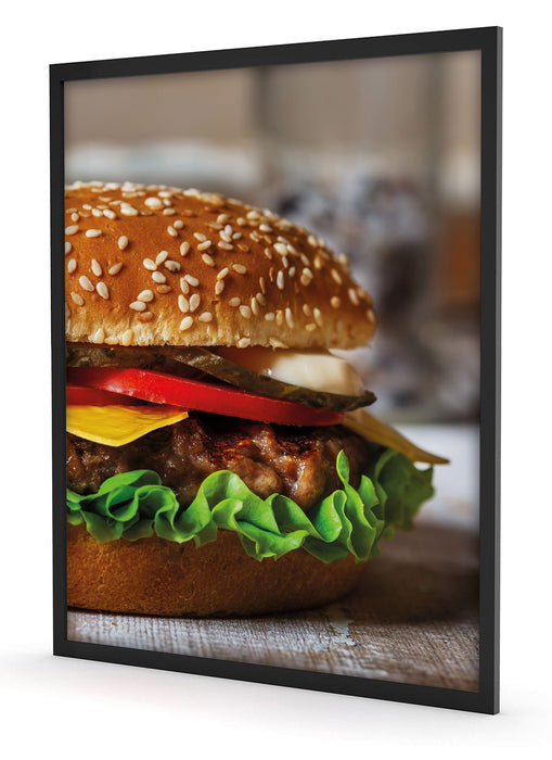 Hamburger Fast Food, Poster mit Bilderrahmen