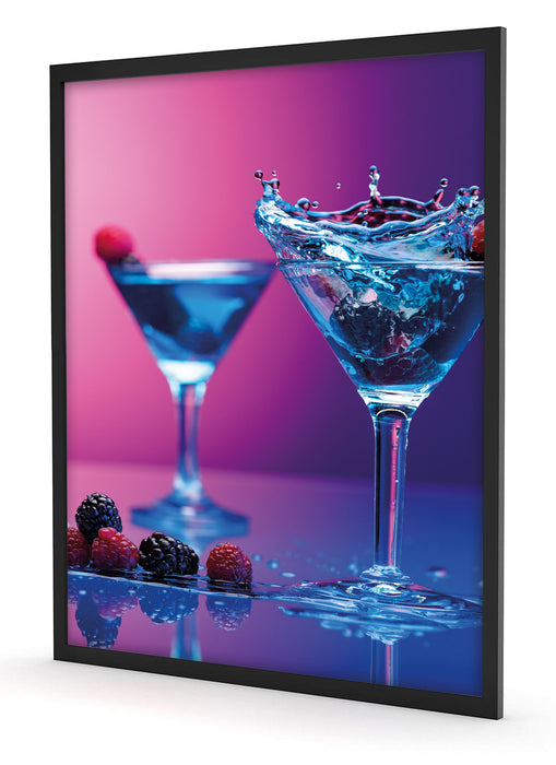 Coole Cocktails, Poster mit Bilderrahmen