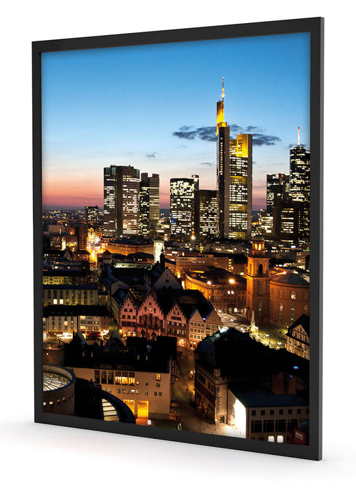 Frankfurt Skyline, Poster mit Bilderrahmen
