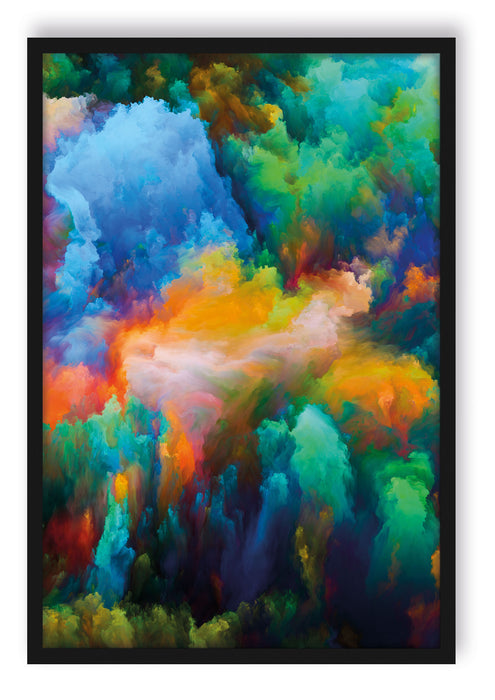 Pixxprint Farbflash Holi, Poster mit Bilderrahmen