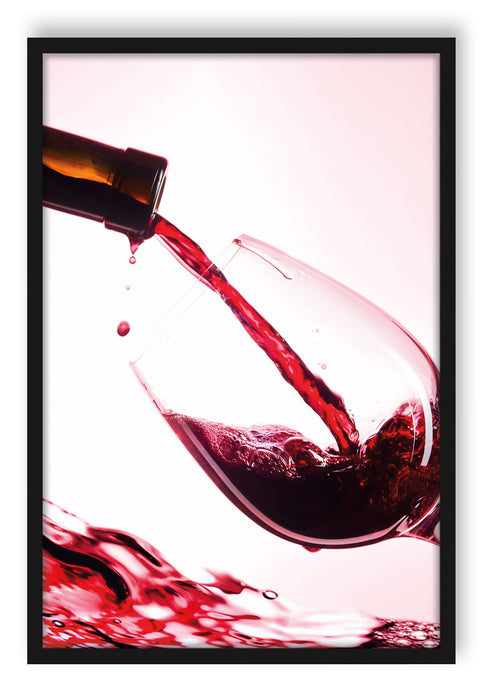 Pixxprint Wein, Poster mit Bilderrahmen