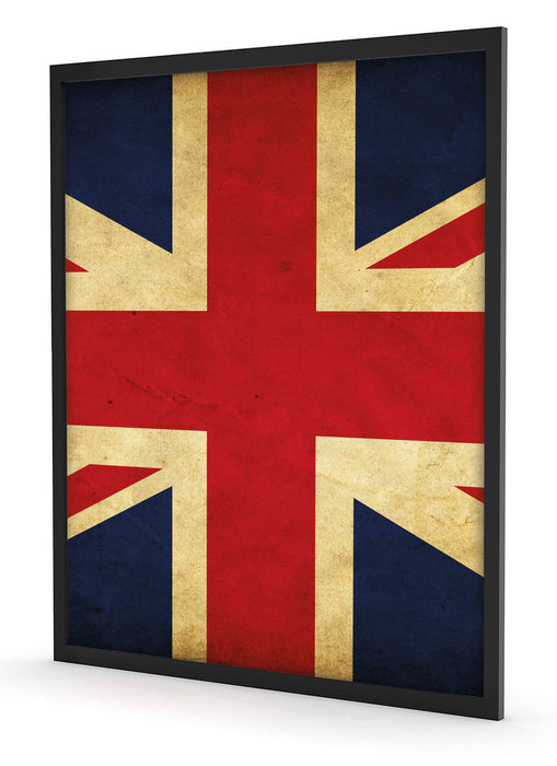 Großbritannien Flagge, Poster mit Bilderrahmen