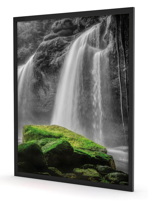 traumhafter Wasserfall im Dschungel, Poster mit Bilderrahmen