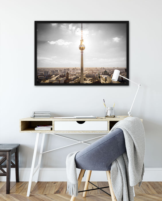 Berliner Fernsehturm, Poster mit Bilderrahmen