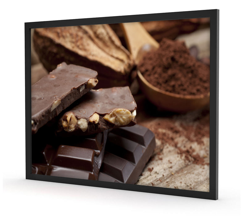 Leckere Schokolade, Poster mit Bilderrahmen