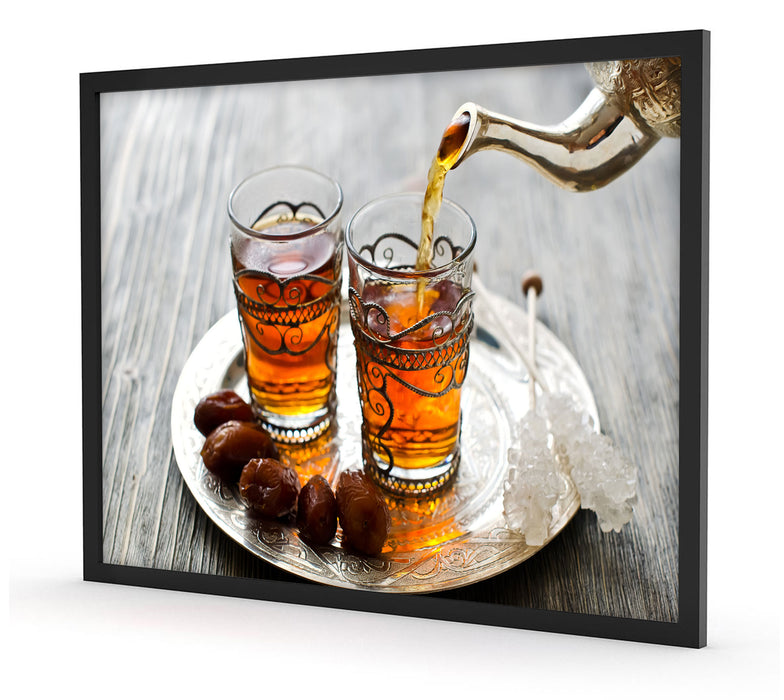 Arabischer Tee, Poster mit Bilderrahmen