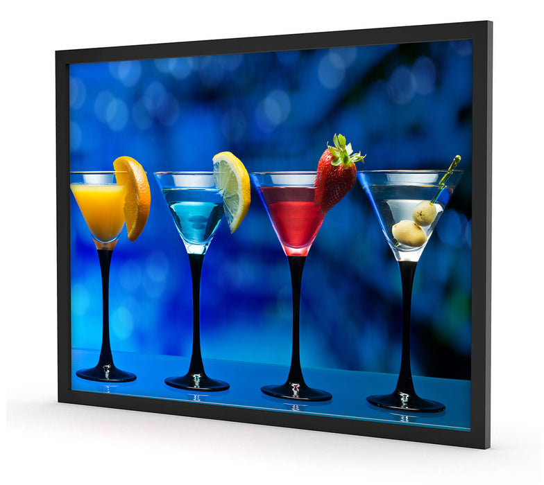 Vier Martinis, Poster mit Bilderrahmen