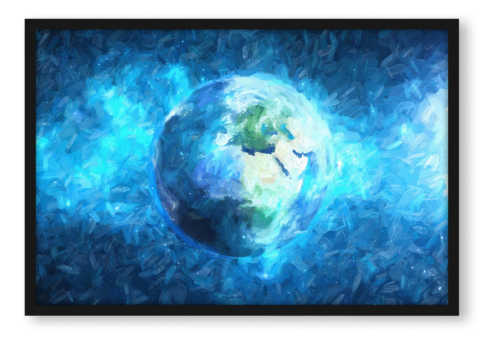 Pixxprint Erde im Weltall, Poster mit Bilderrahmen