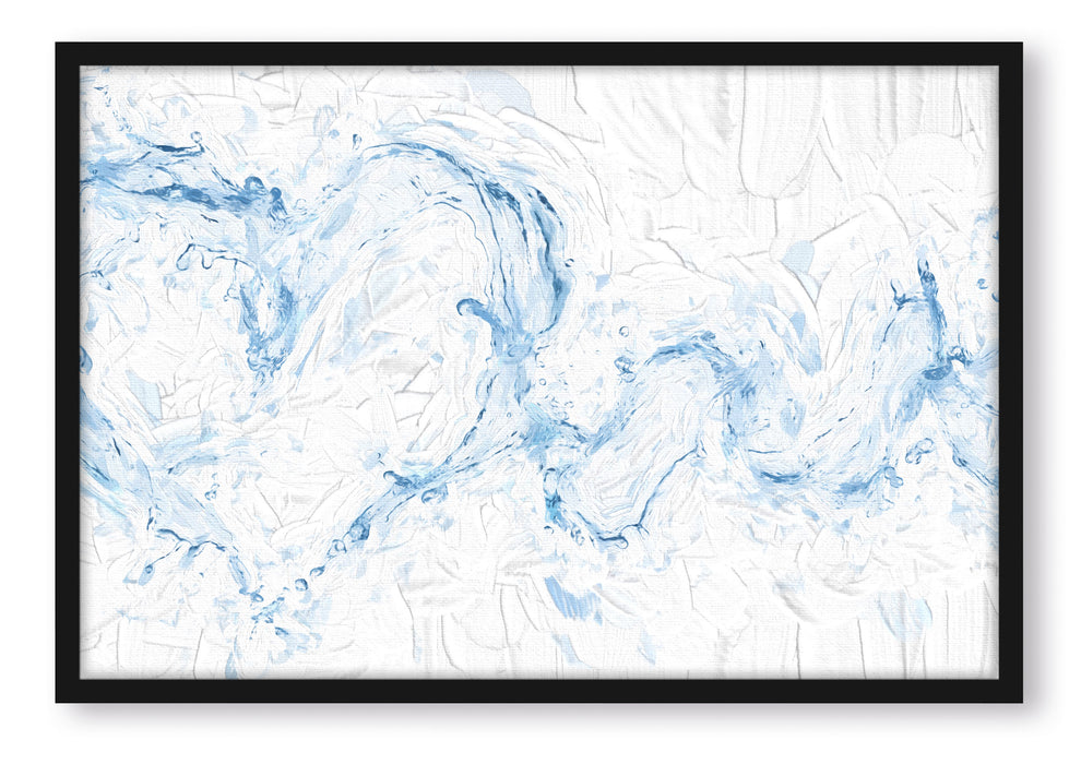 Pixxprint Herz aus Wasser, Poster mit Bilderrahmen