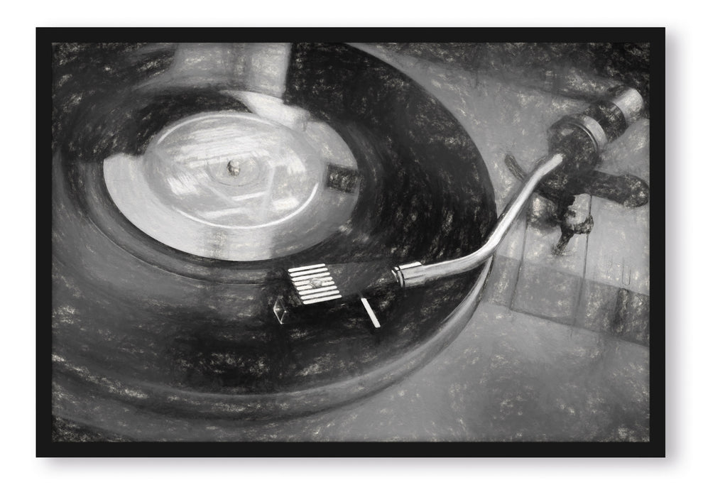 Pixxprint Schallplatte, Poster mit Bilderrahmen