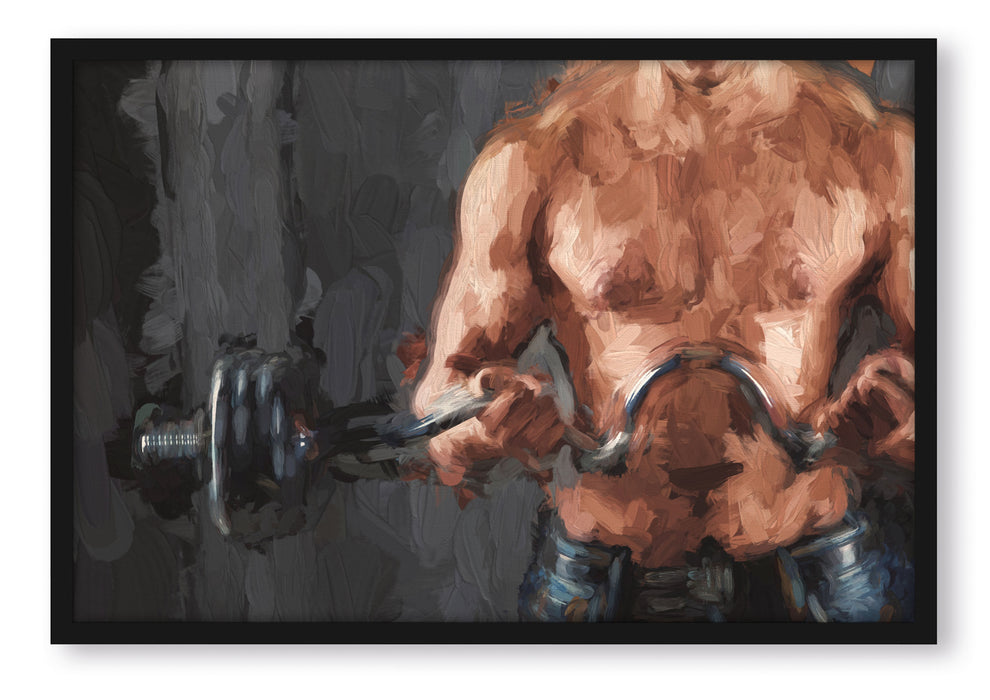 Bodybuilding, Poster mit Bilderrahmen