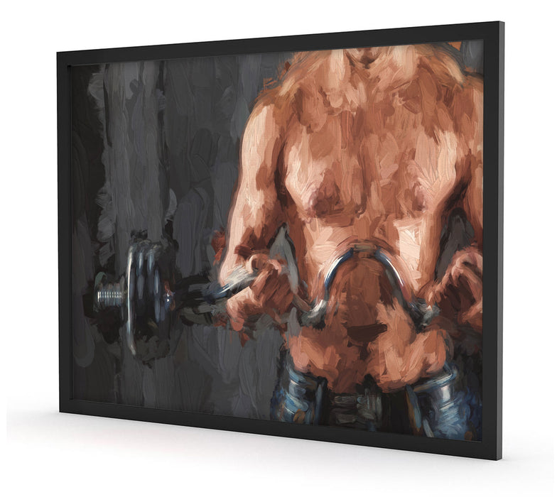 Bodybuilding, Poster mit Bilderrahmen