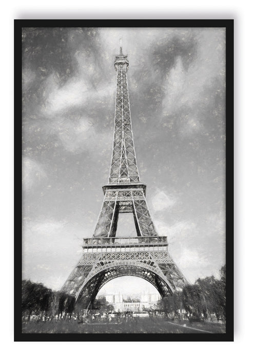 Eifelturm in Paris, Poster mit Bilderrahmen