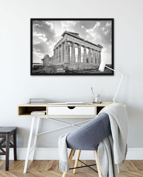 Akropolis in Athen, Poster mit Bilderrahmen