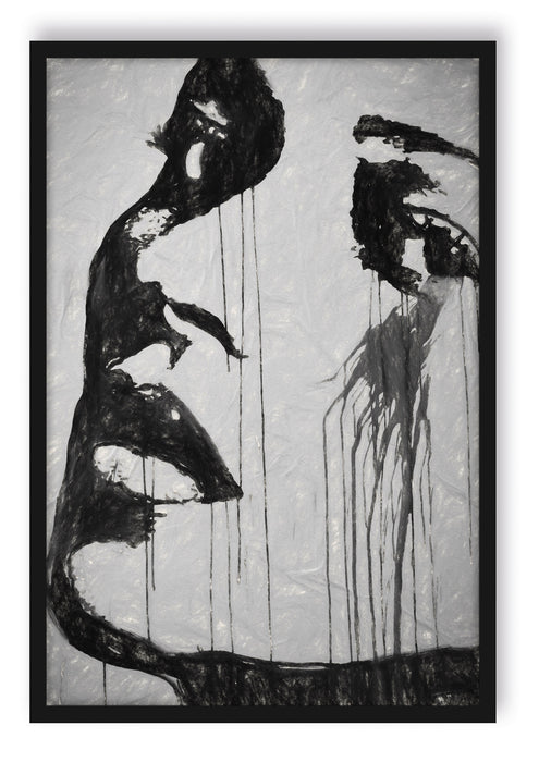 Abstrakt Frau, Poster mit Bilderrahmen