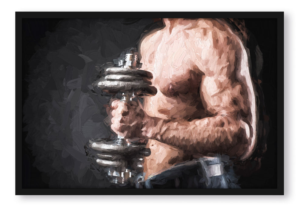 Bodybuilding, Poster mit Bilderrahmen