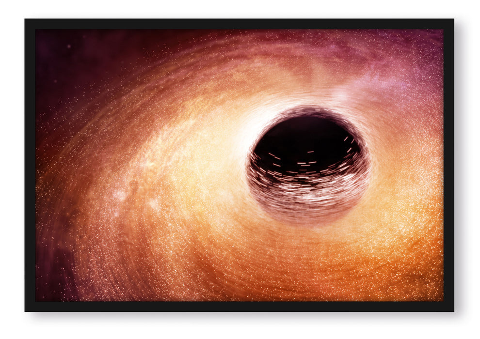 Pixxprint Loch mit Farbkontrasten, Poster mit Bilderrahmen