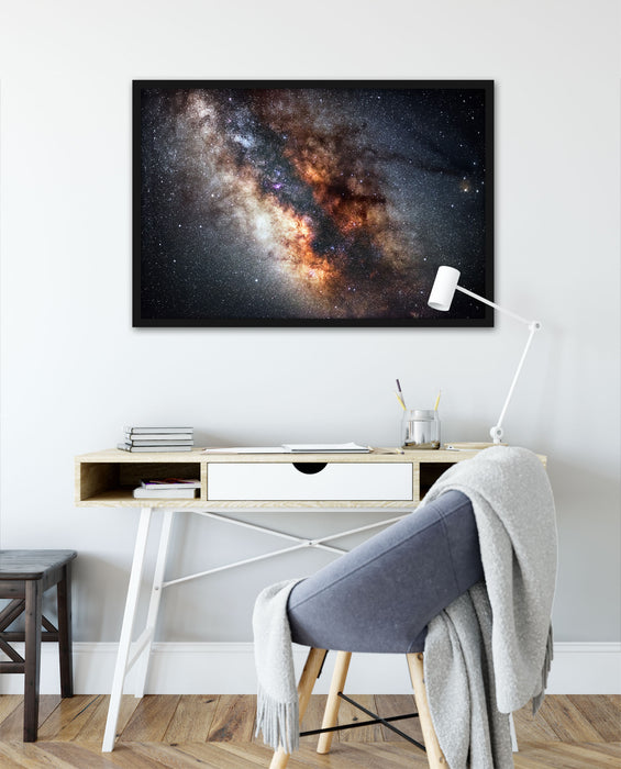 Zentrum der Milchstraße, Poster mit Bilderrahmen