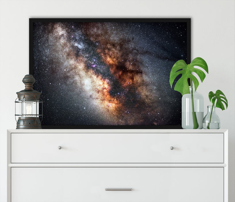 Zentrum der Milchstraße, Poster mit Bilderrahmen