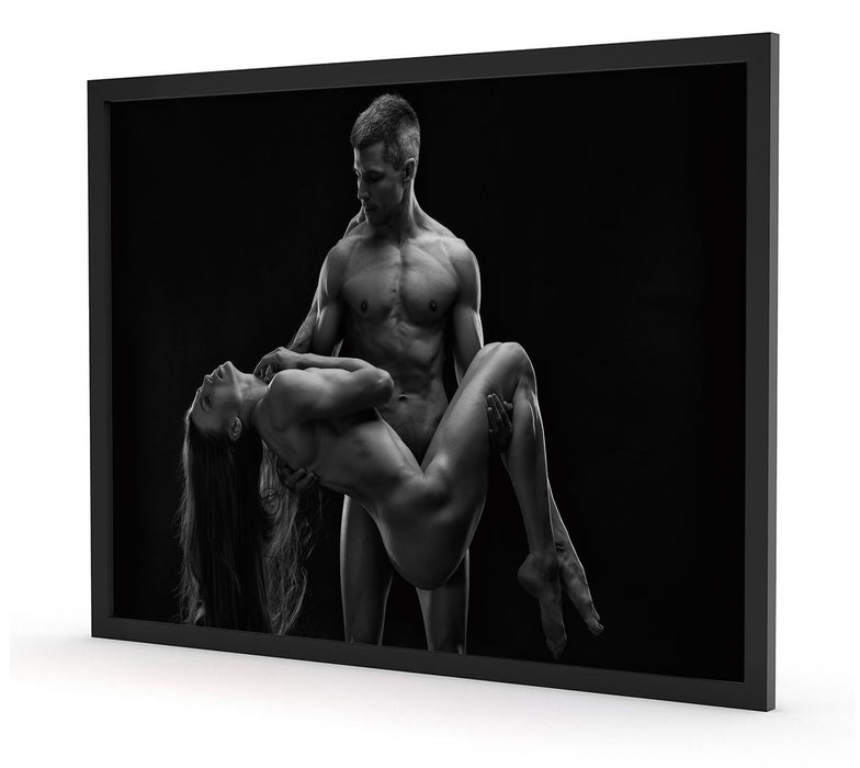 Nude sexy Paar, Poster mit Bilderrahmen