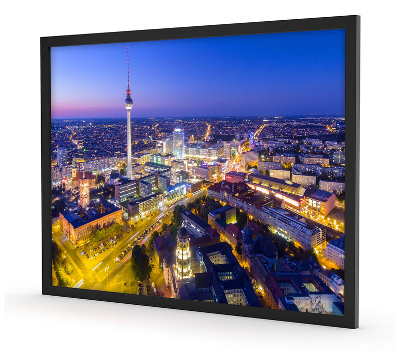 Berlin City Panorama, Poster mit Bilderrahmen