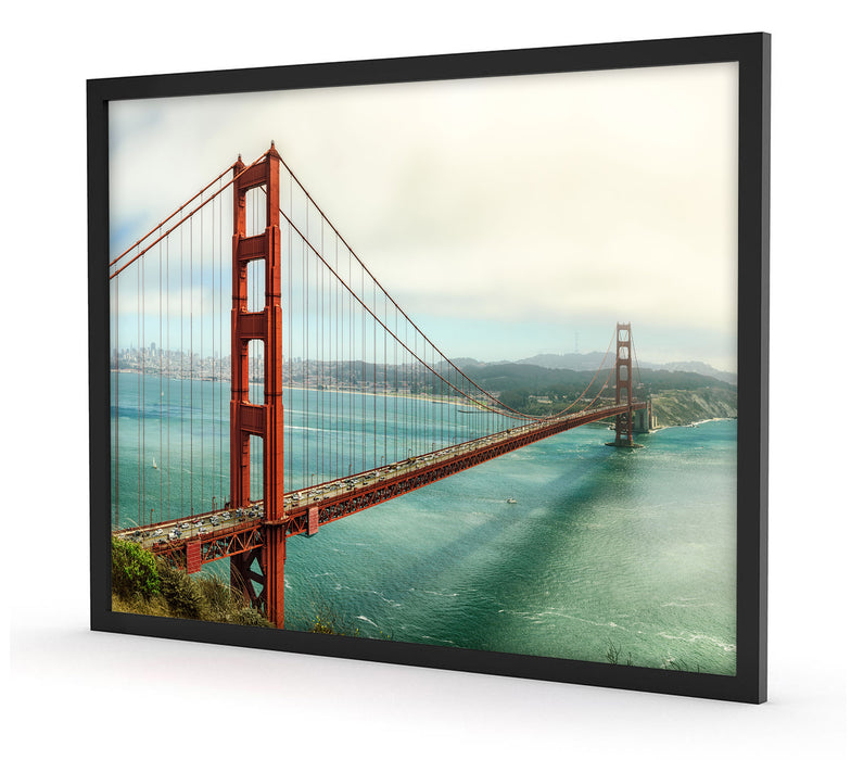 Golden Gate Bridge, Poster mit Bilderrahmen