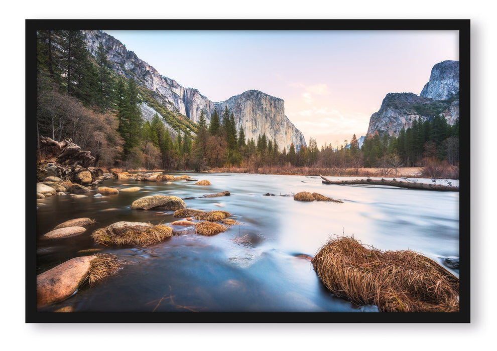 Pixxprint Yosemite National Park, Poster mit Bilderrahmen