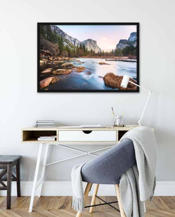 Yosemite National Park, Poster mit Bilderrahmen