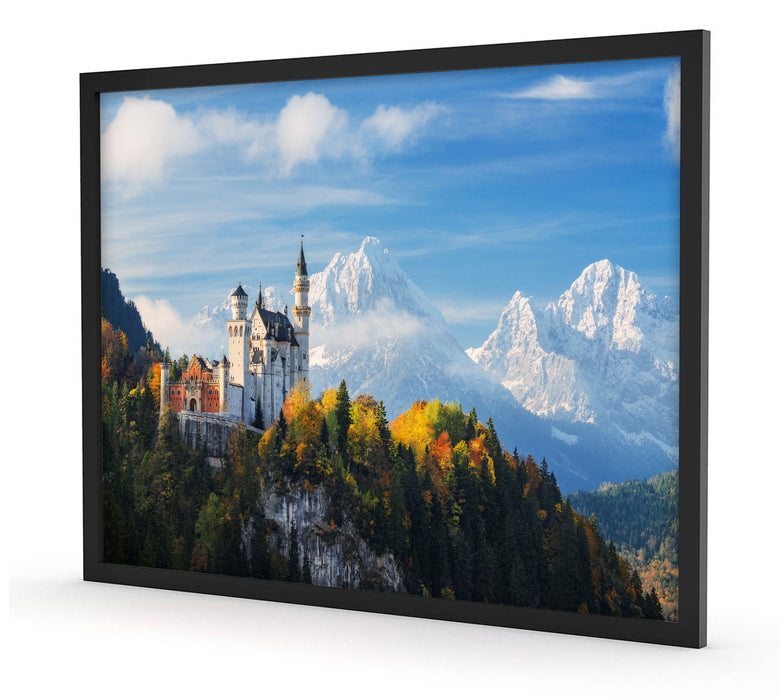 Schloss Neuschwanstein Herbst, Poster mit Bilderrahmen