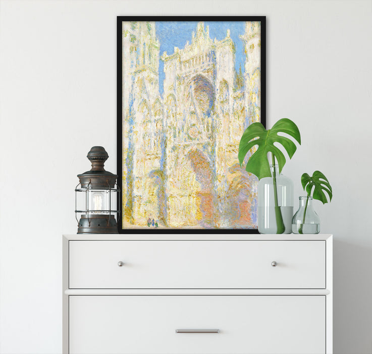 Claude Monet - Kathedrale von Rouen I, Poster mit Bilderrahmen