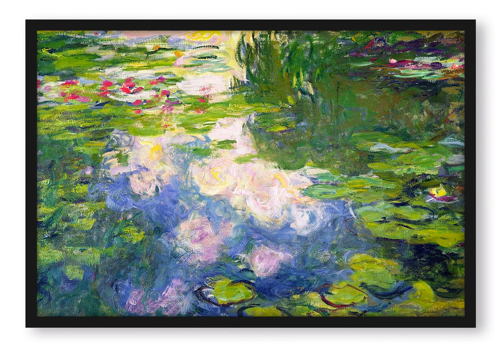 Claude Monet - Seerosen II, Poster mit Bilderrahmen