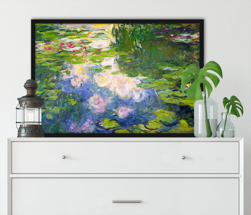 Claude Monet - Seerosen II, Poster mit Bilderrahmen