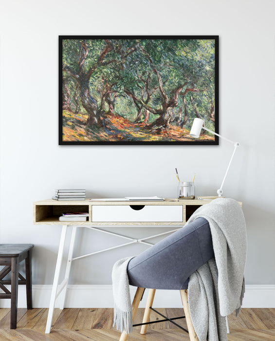 Claude Monet - Die Bodmer Eiche Fontainebleau, Poster mit Bilderrahmen