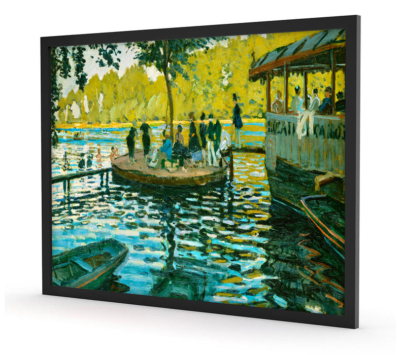 Claude Monet - Badende in La Grenouillère, Poster mit Bilderrahmen