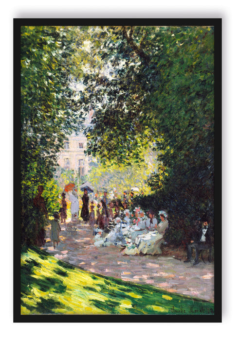 Claude Monet - Der Park Monceau, Poster mit Bilderrahmen
