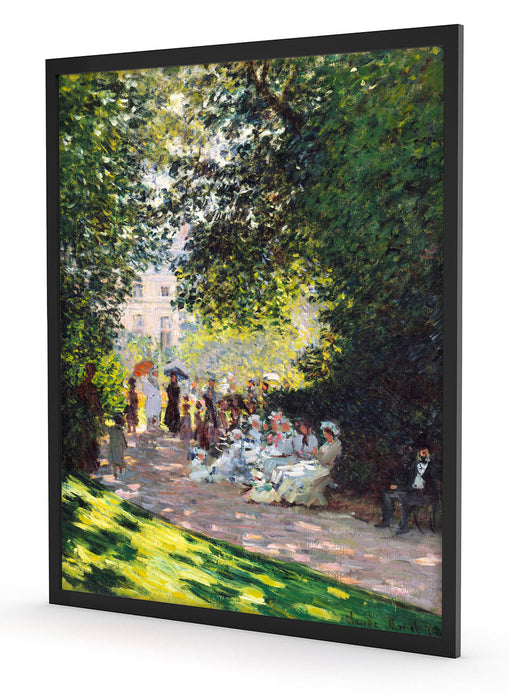 Claude Monet - Der Park Monceau, Poster mit Bilderrahmen