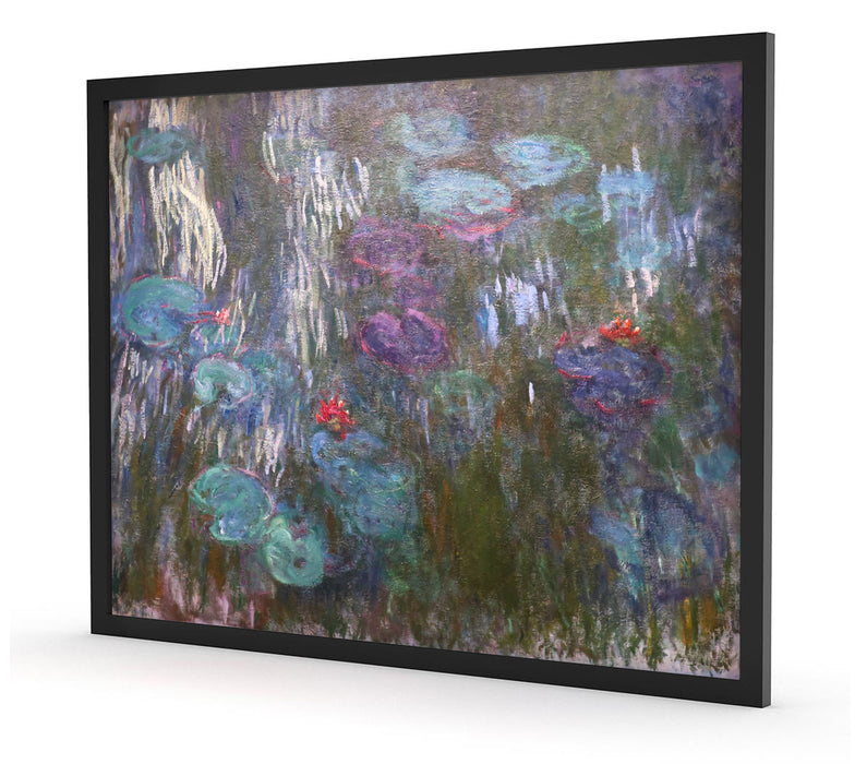 Claude Monet - Seerosen III, Poster mit Bilderrahmen