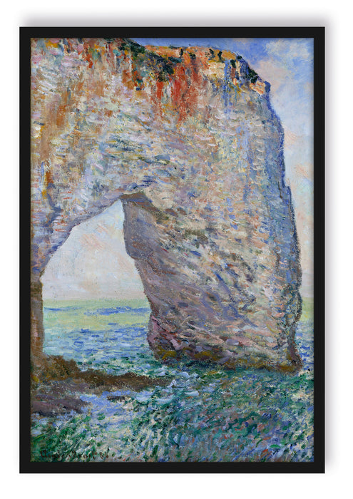 Pixxprint Claude Monet - Die Manneporte bei Étretat, Poster mit Bilderrahmen