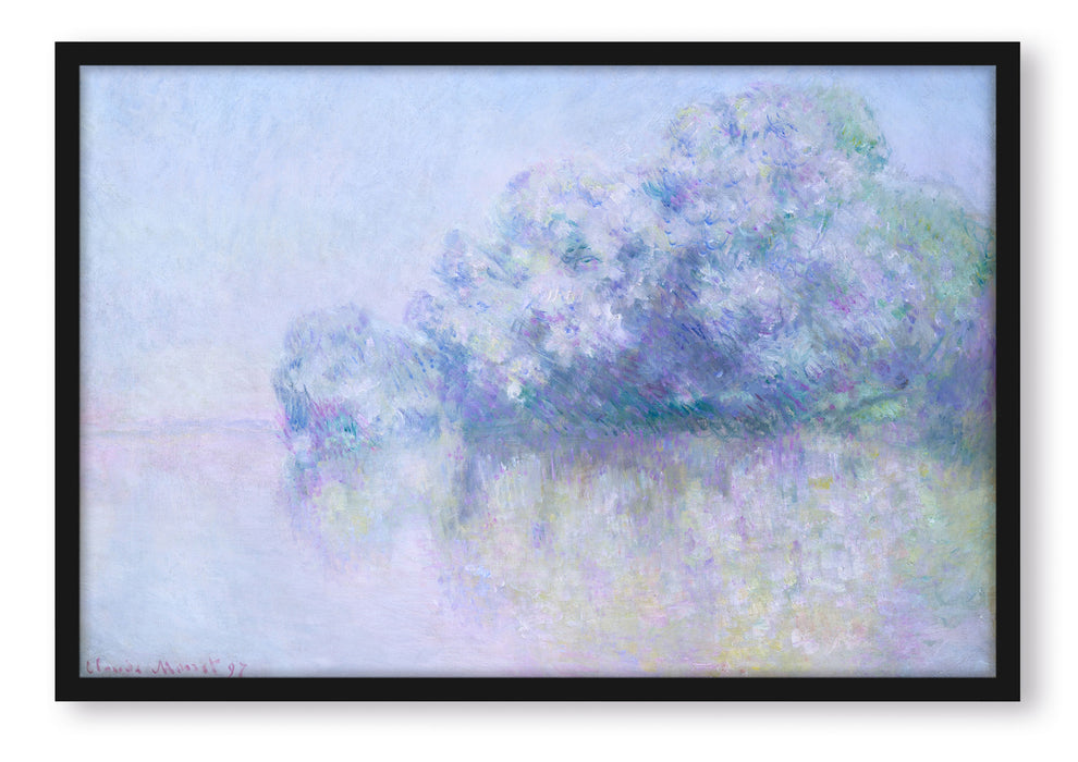 Pixxprint Claude Monet - Île aux Orties bei Vernon, Poster mit Bilderrahmen