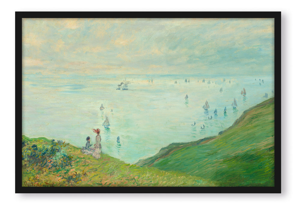 Claude Monet - Klippen bei Pourville, Poster mit Bilderrahmen