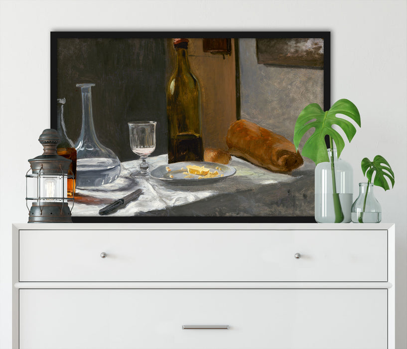 Claude Monet - Stillleben mit Flasche, Poster mit Bilderrahmen