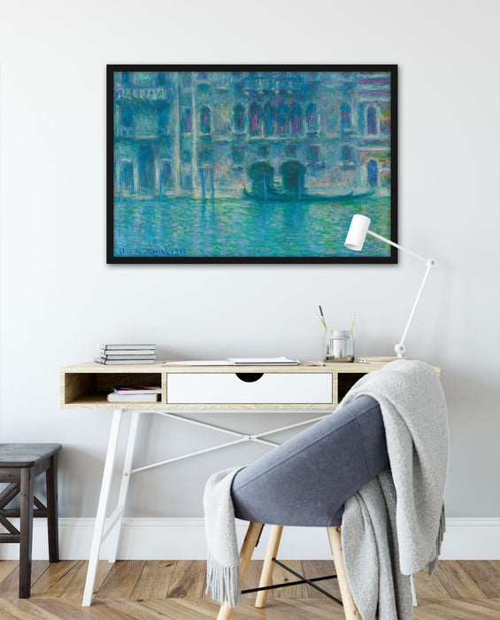 Claude Monet - Palazzo da Mula in Venedig, Poster mit Bilderrahmen