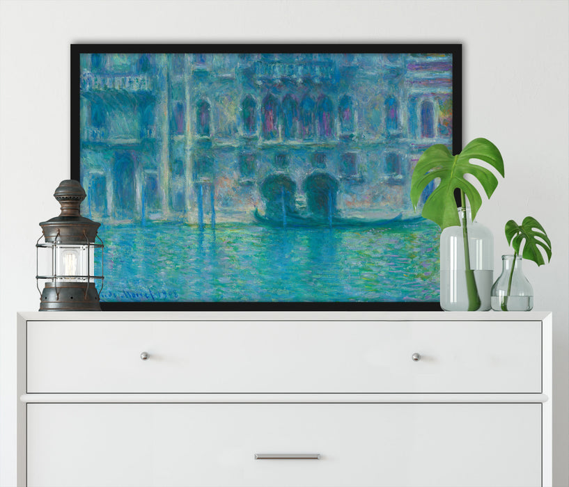 Claude Monet - Palazzo da Mula in Venedig, Poster mit Bilderrahmen