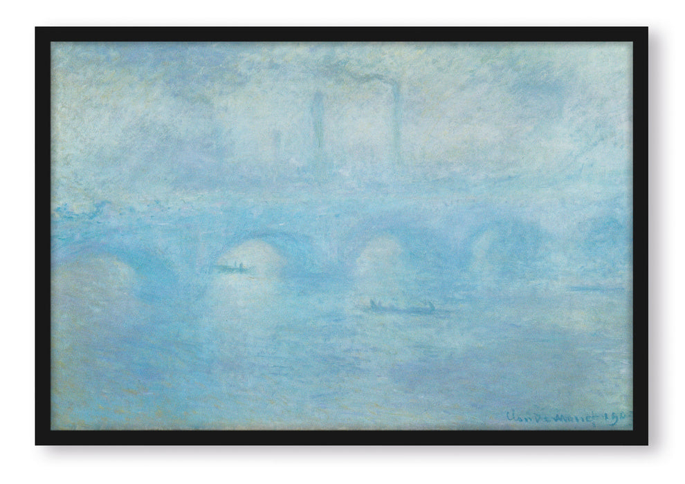 Claude Monet - Waterloo Brücke in London, Poster mit Bilderrahmen