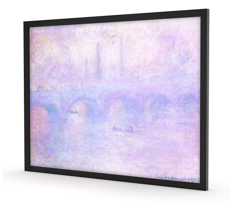 Claude Monet - Waterloo-Brücke London, Poster mit Bilderrahmen