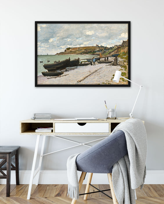 Claude Monet - Sainte-Adresse, Poster mit Bilderrahmen