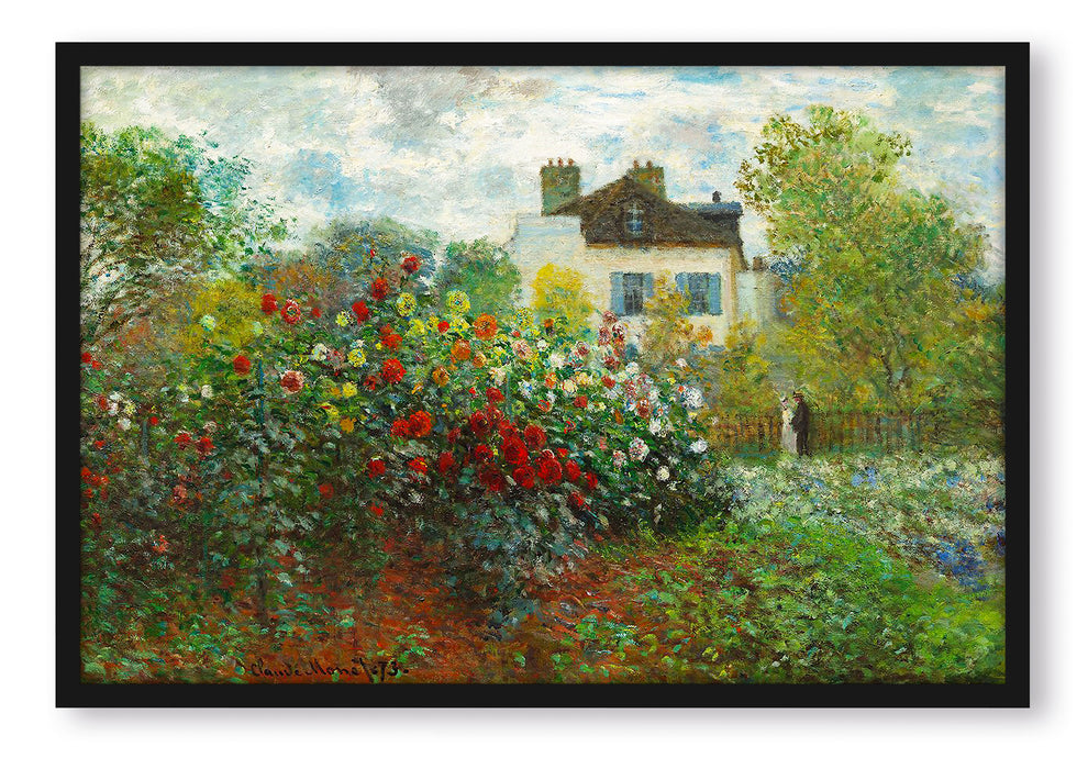 Claude Monet - Des Künstlers Garten in ArgenteuilEi, Poster mit Bilderrahmen