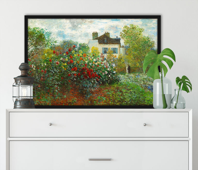 Claude Monet - Des Künstlers Garten in ArgenteuilEi, Poster mit Bilderrahmen