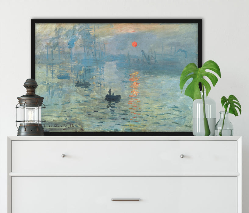 Claude Monet - Impression Sonnenaufgang, Poster mit Bilderrahmen